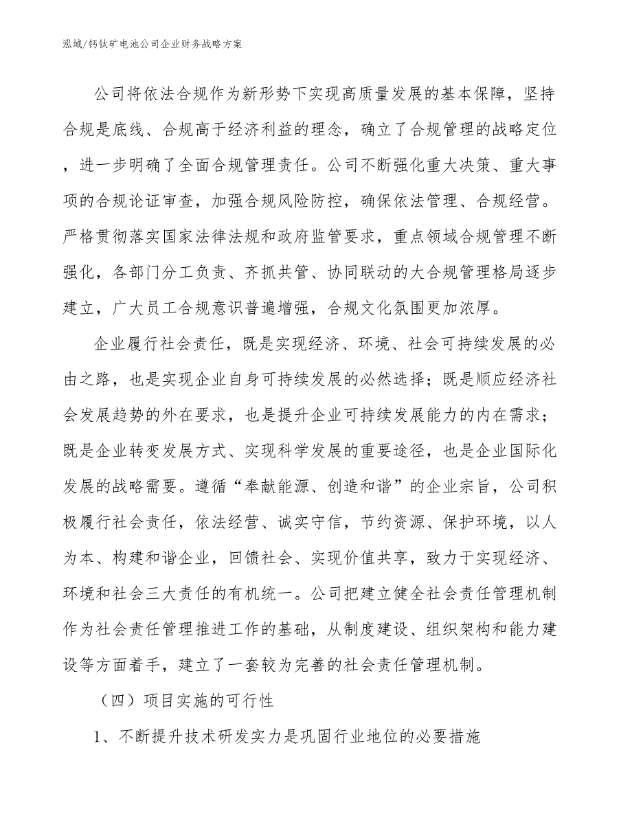 钙钛矿电池公司企业财务战略方案_第4页