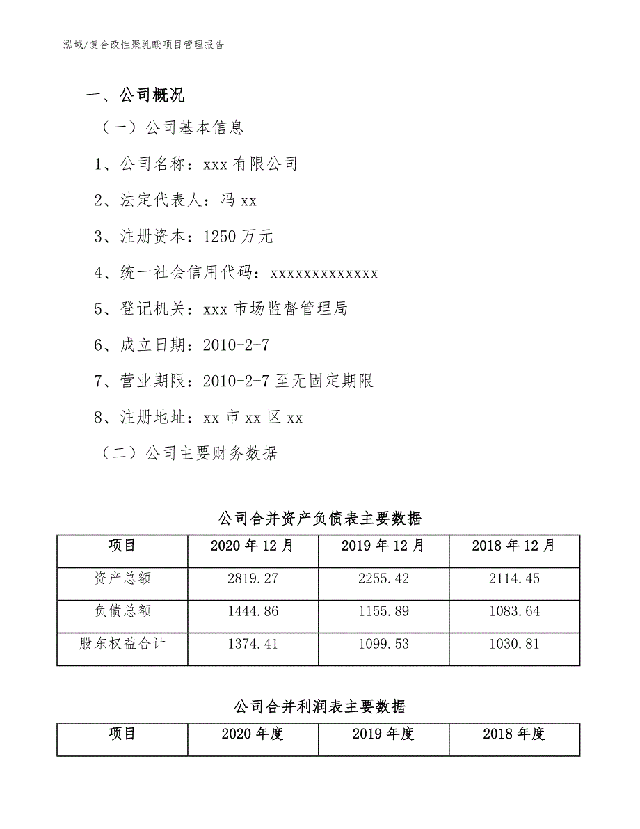 复合改性聚乳酸项目管理报告_范文_第3页