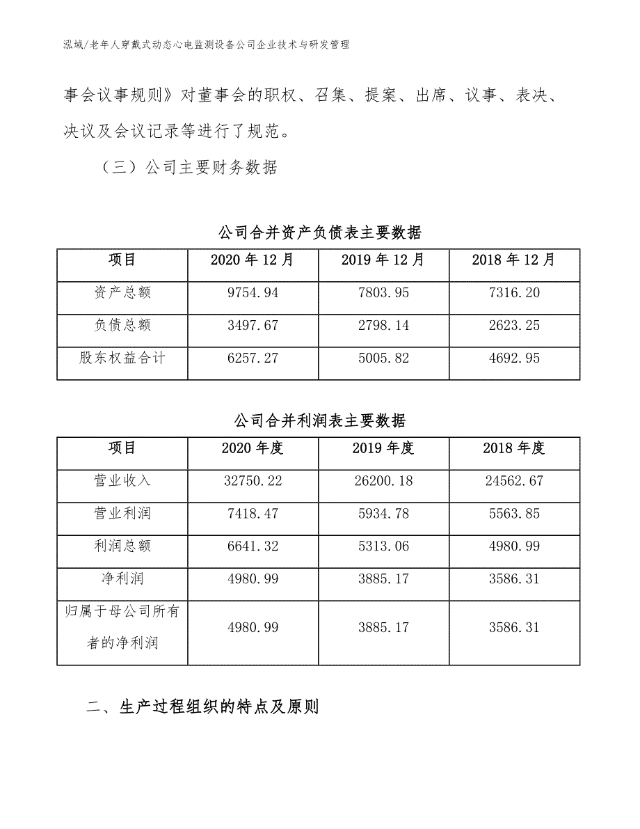 老年人穿戴式动态心电监测设备公司企业技术与研发管理_第3页