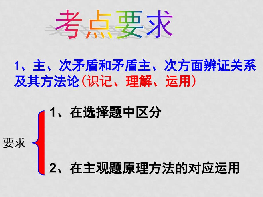 全国示范性高中政治高考复习备考9[1][1].2 用对立统一观点看问题课件人教版_第2页