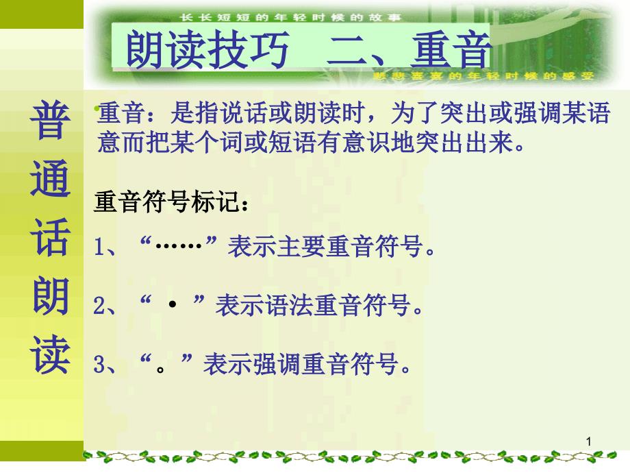 朗读技巧重音PPT_第1页
