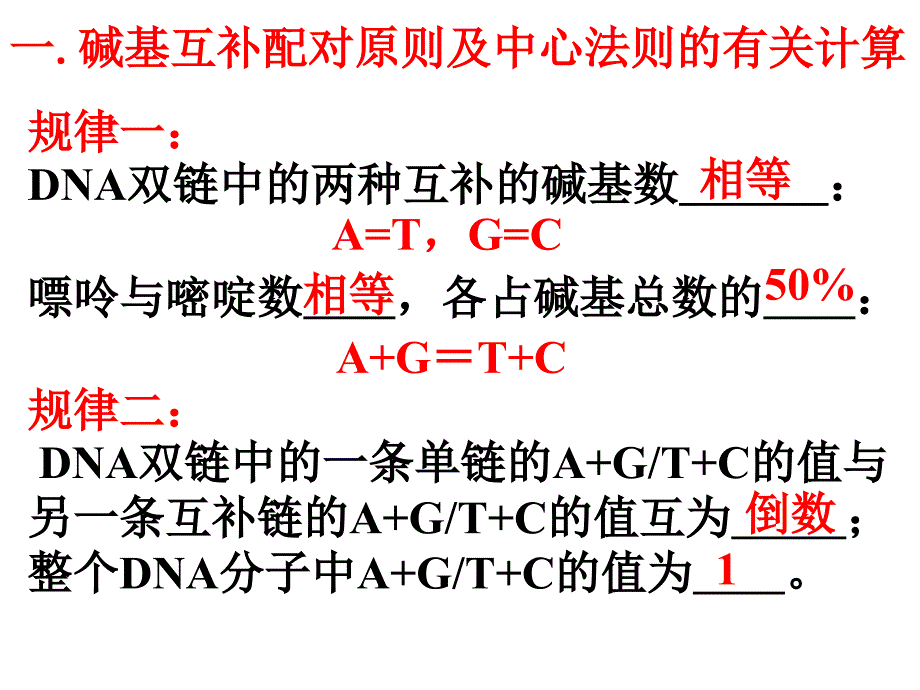 人教版教学课件专题复习：遗传学中的计算_第3页