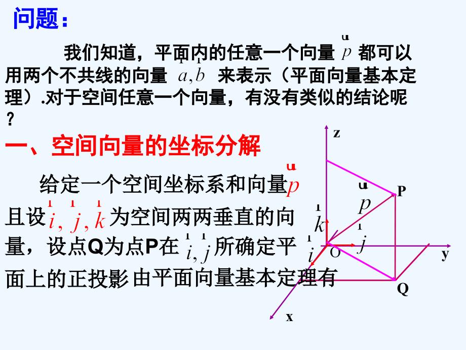 高二数学空间向量的正交分解及其坐标表示课件新人教版_第4页