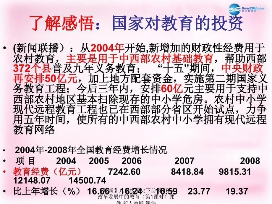 最新八年级历史下册第19课改革发展中的教育课件新人教版课件_第5页