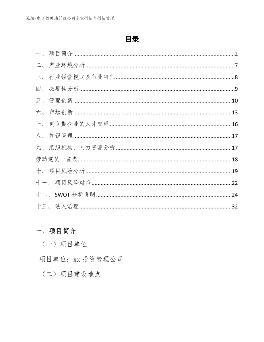 电子级玻璃纤维公司企业创新与创新管理【参考】_第2页