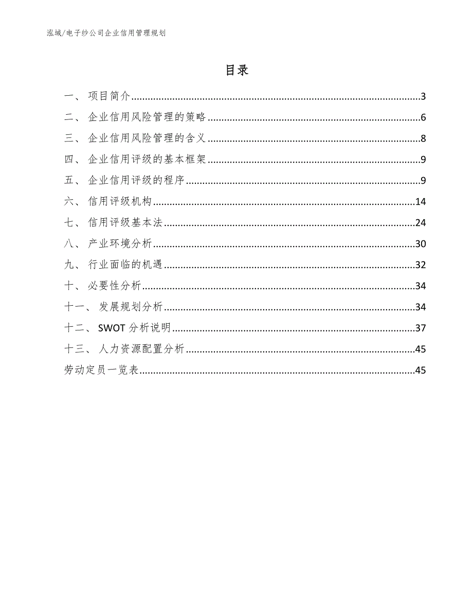 电子纱公司企业信用管理规划（参考）_第2页