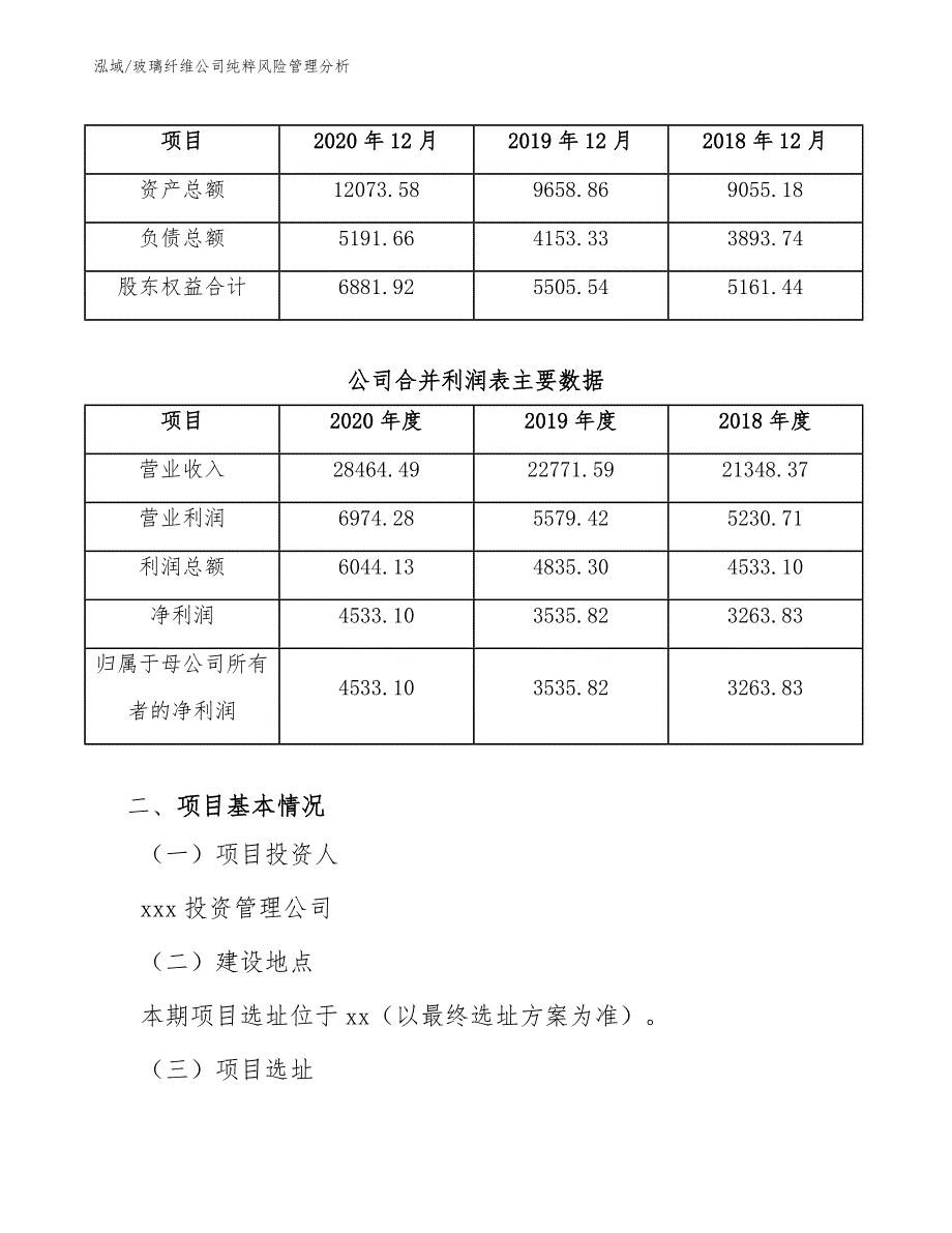 玻璃纤维公司纯粹风险管理分析【范文】_第4页