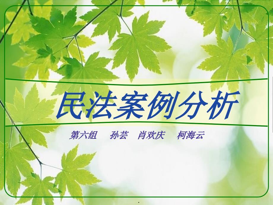 民法案例分析