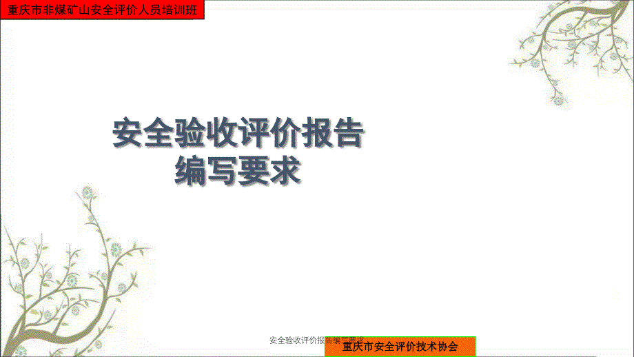 安全验收评价报告编写要求PPT课件_第1页