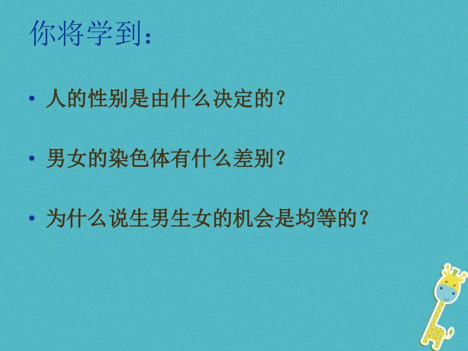 八年级生物下册 第二章 第四节 人的性别遗传1 （新版）新人教版_第3页