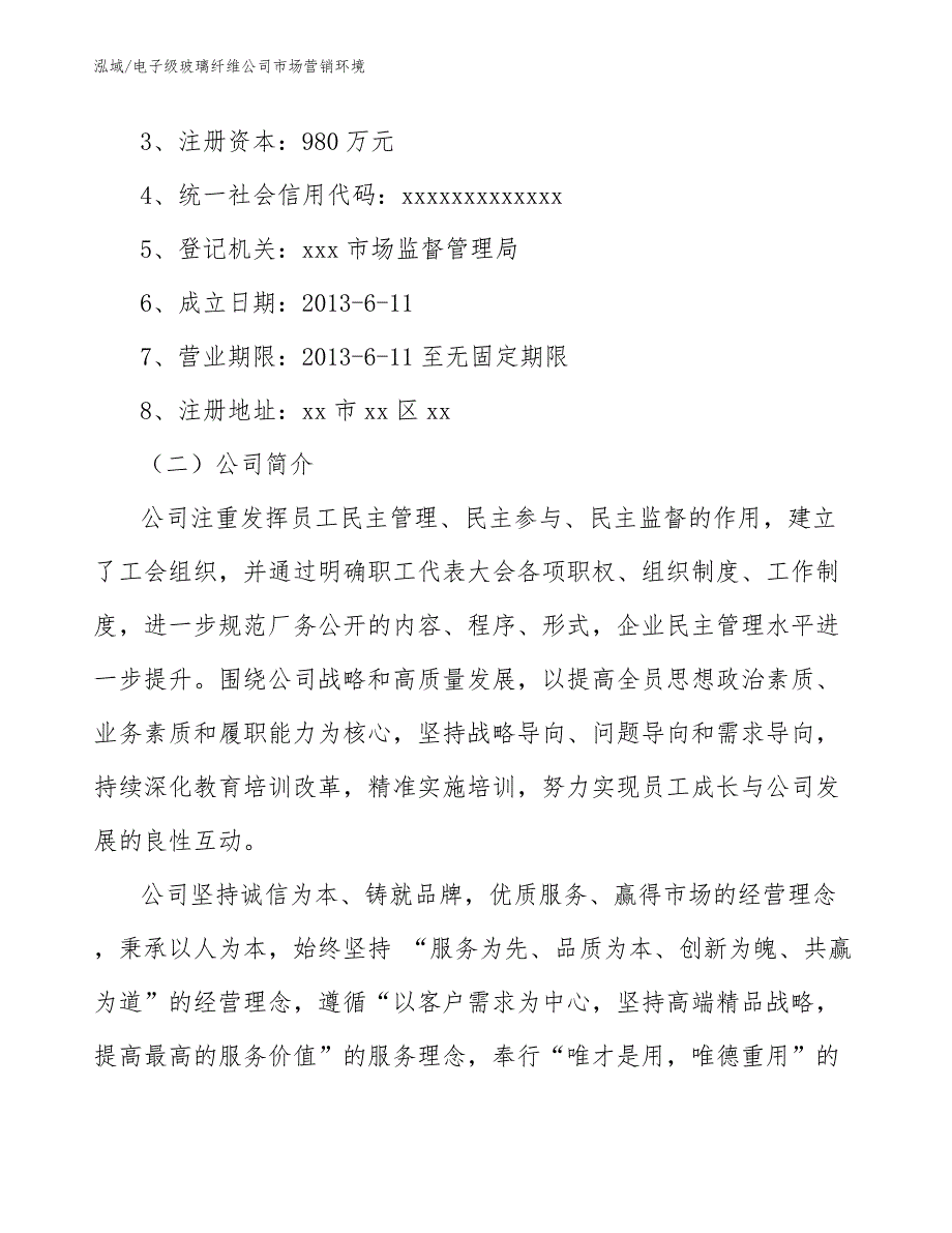 电子级玻璃纤维公司市场营销环境（范文）_第3页