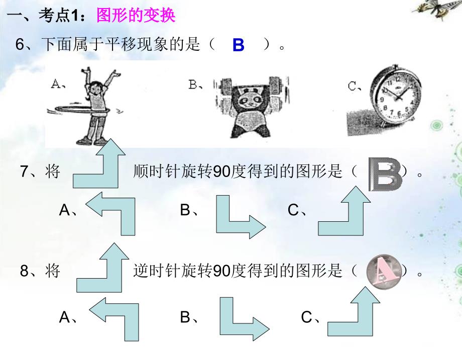 (北师大版)六年级上册数学第三单元图形的变换常考题型练习_第3页