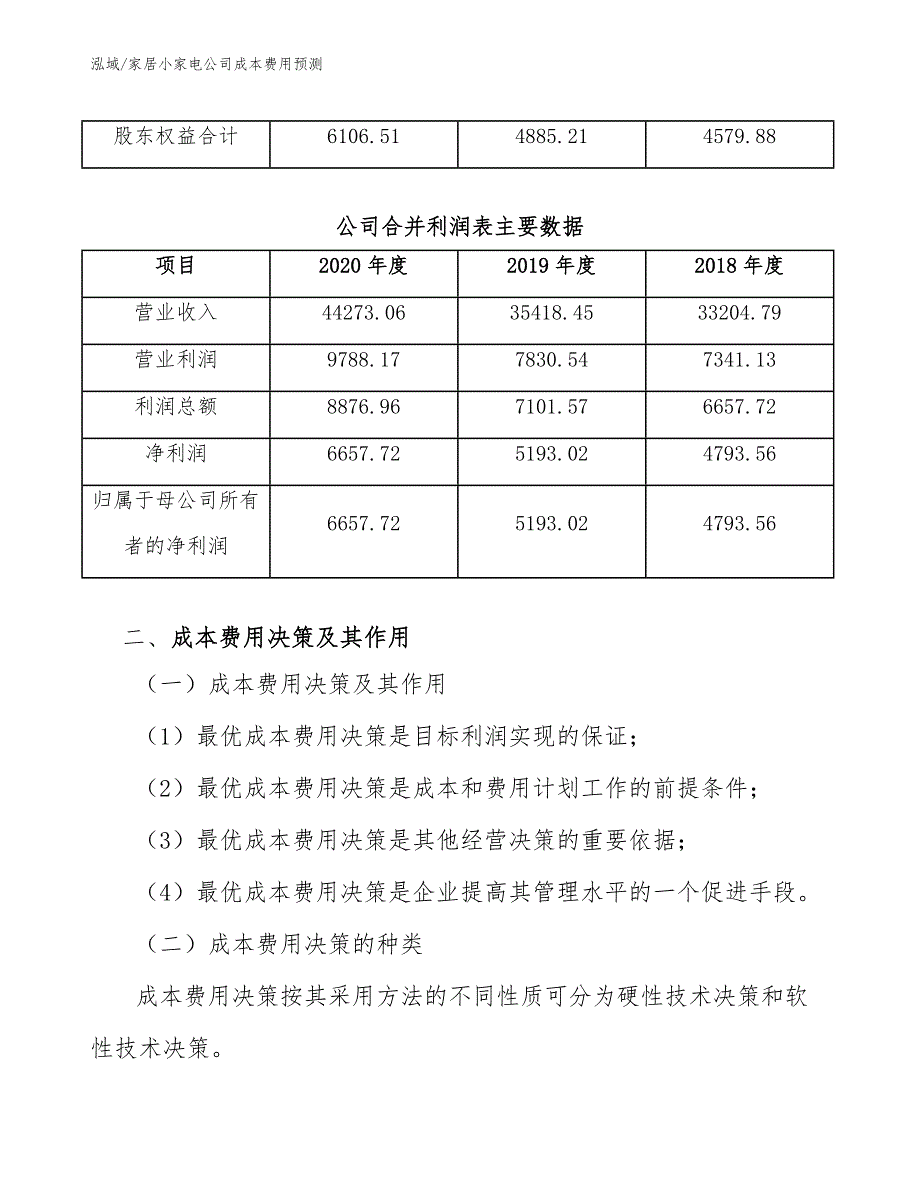 家居小家电公司成本费用预测_第3页