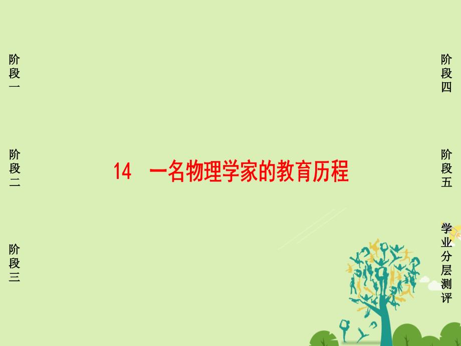 2016-2017学年高中语文 第4单元 14 一名物理学家的教育历程课件 新人教版必修3_第1页