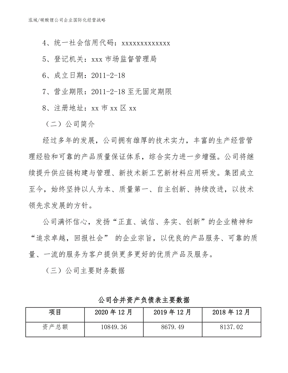 碳酸锂公司企业国际化经营战略_第3页