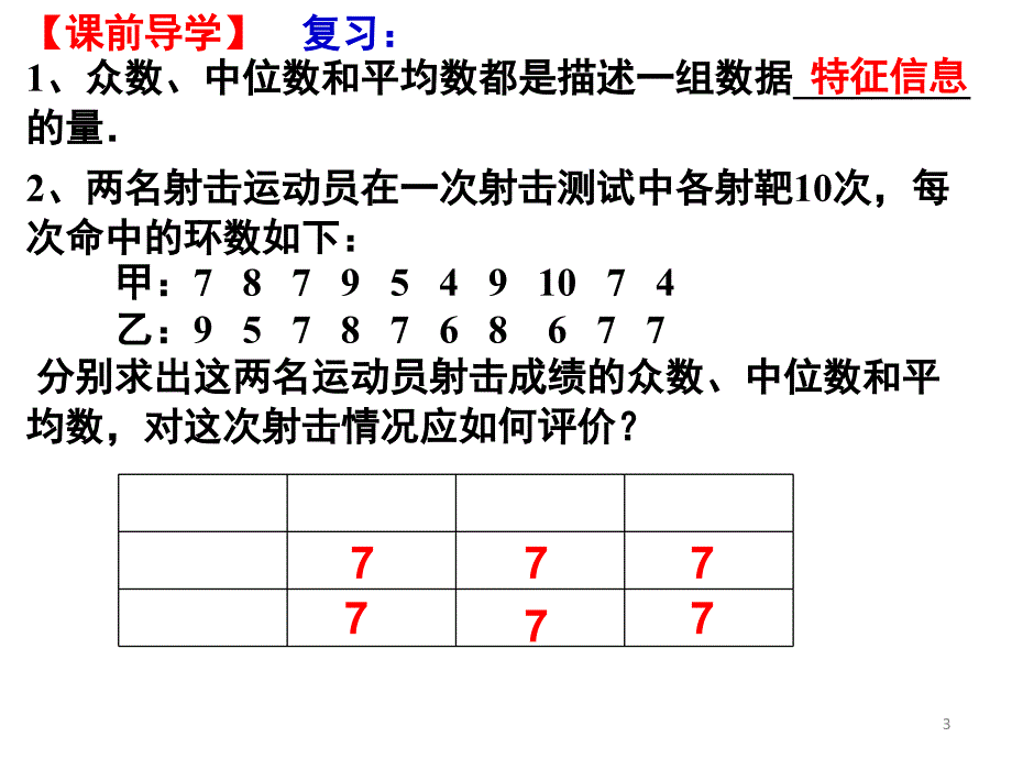 高一数学必修三标准差与方差课堂PPT_第3页