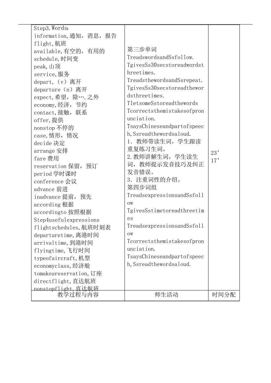 民航英语教学说课一374_第5页