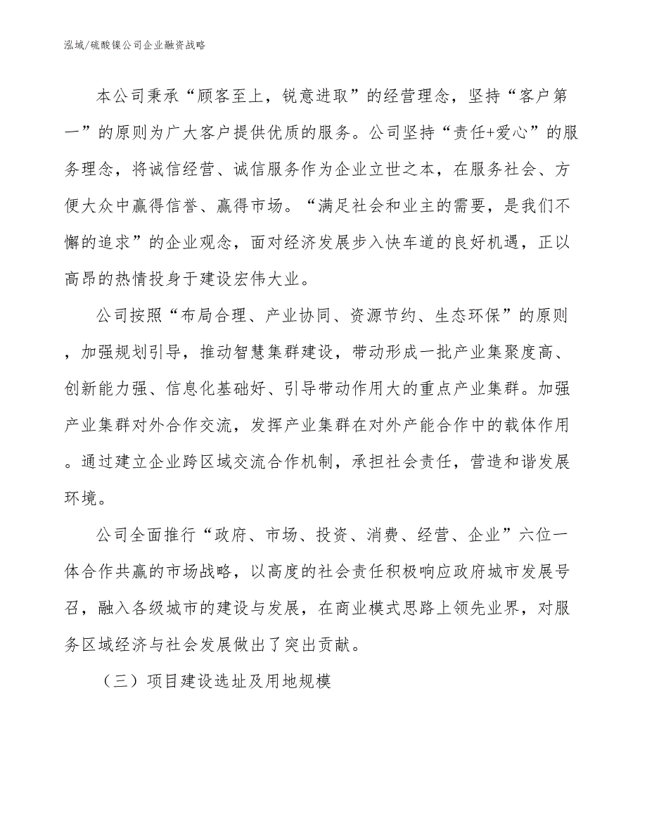 硫酸镍公司企业融资战略_范文_第3页