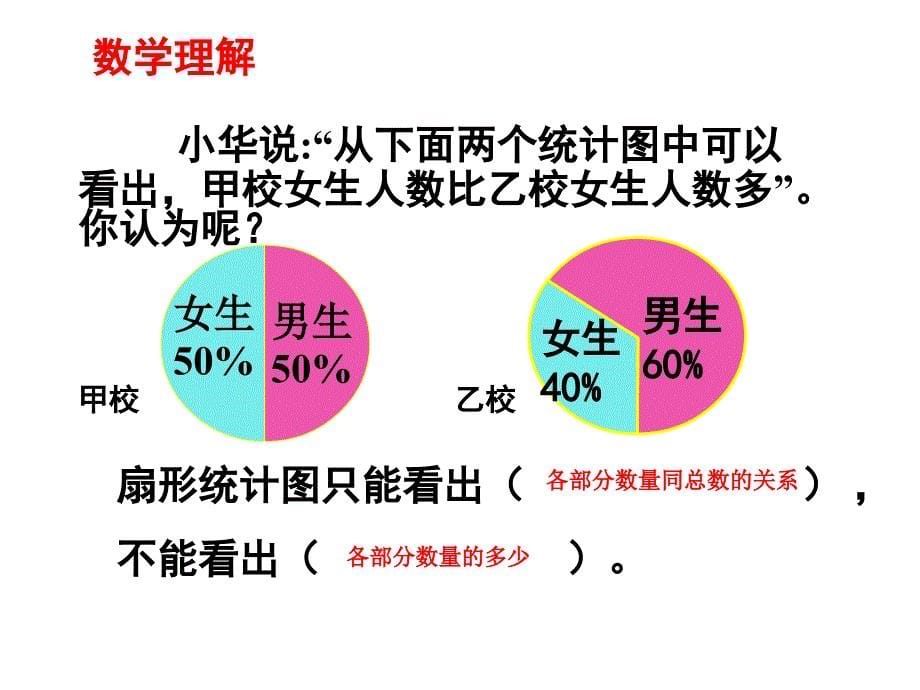 人教版六年级数学扇形统计图课件1_第5页