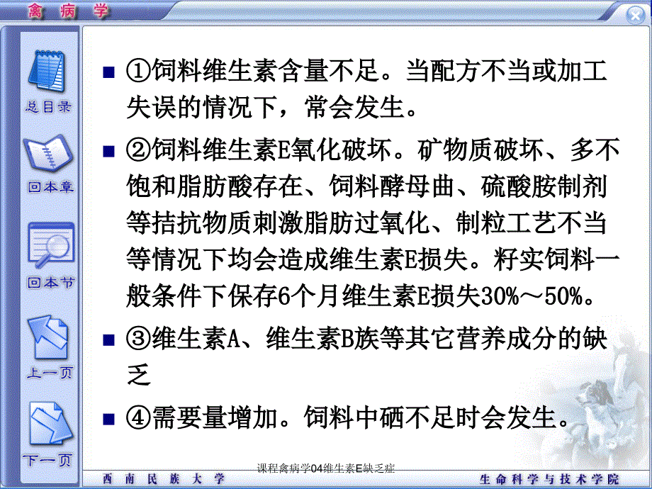 课程禽病学04维生素E缺乏症课件_第3页