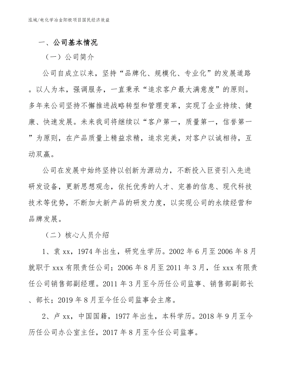 电化学冶金阳极项目国民经济效益_第3页