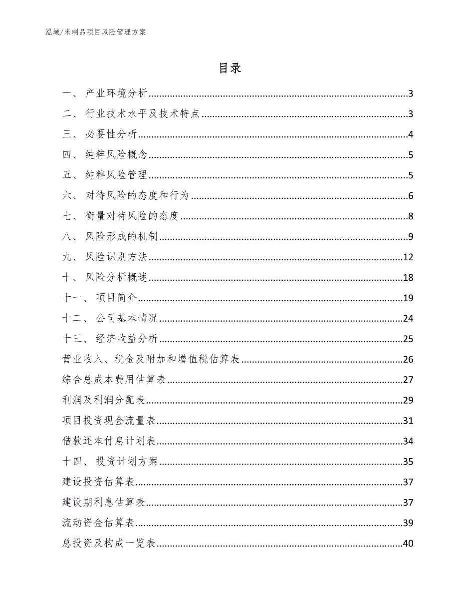 米制品项目风险管理方案_第2页