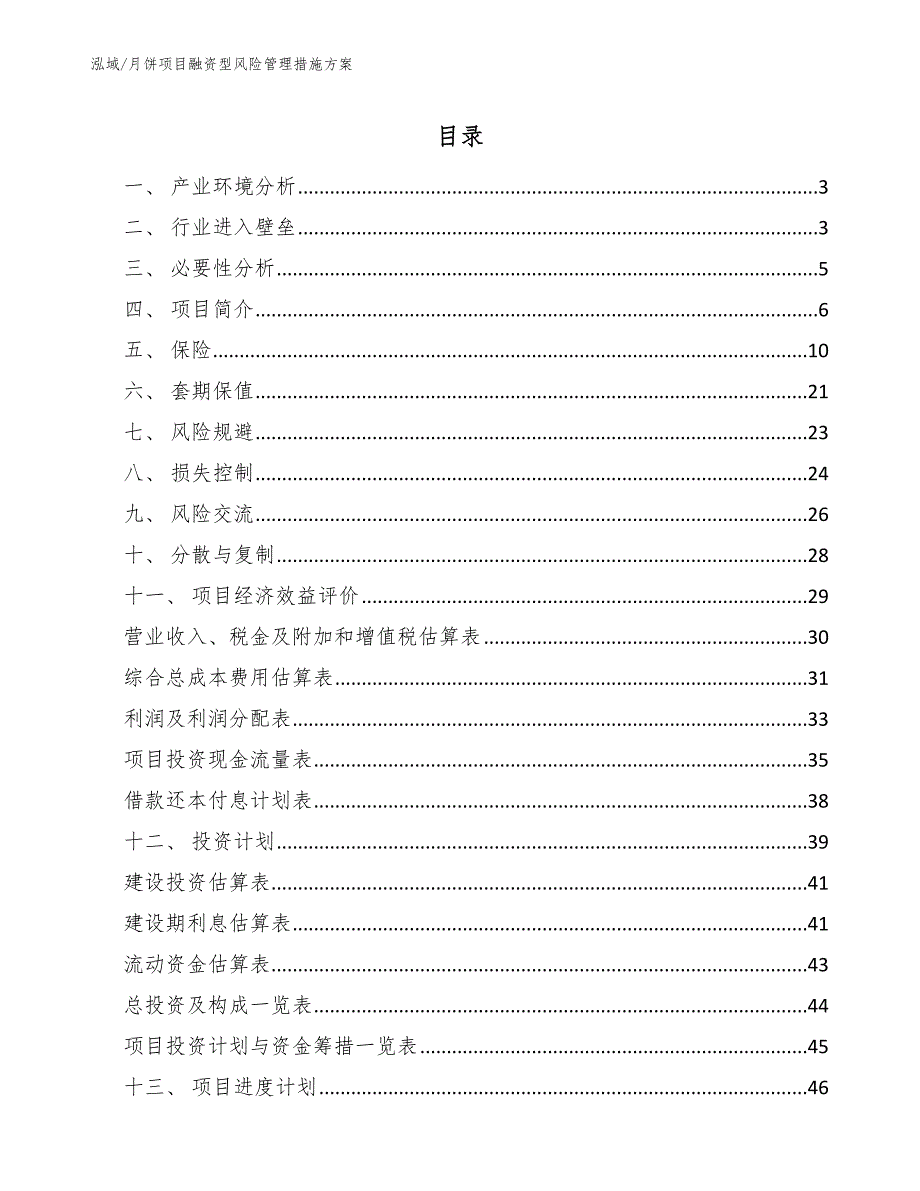 月饼项目融资型风险管理措施方案_第2页