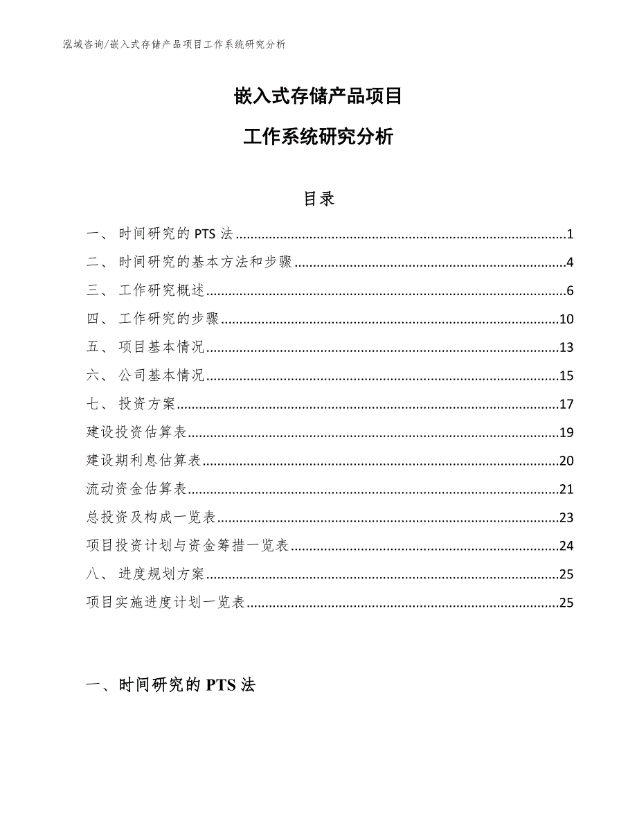 嵌入式存储产品项目工作系统研究分析_第1页