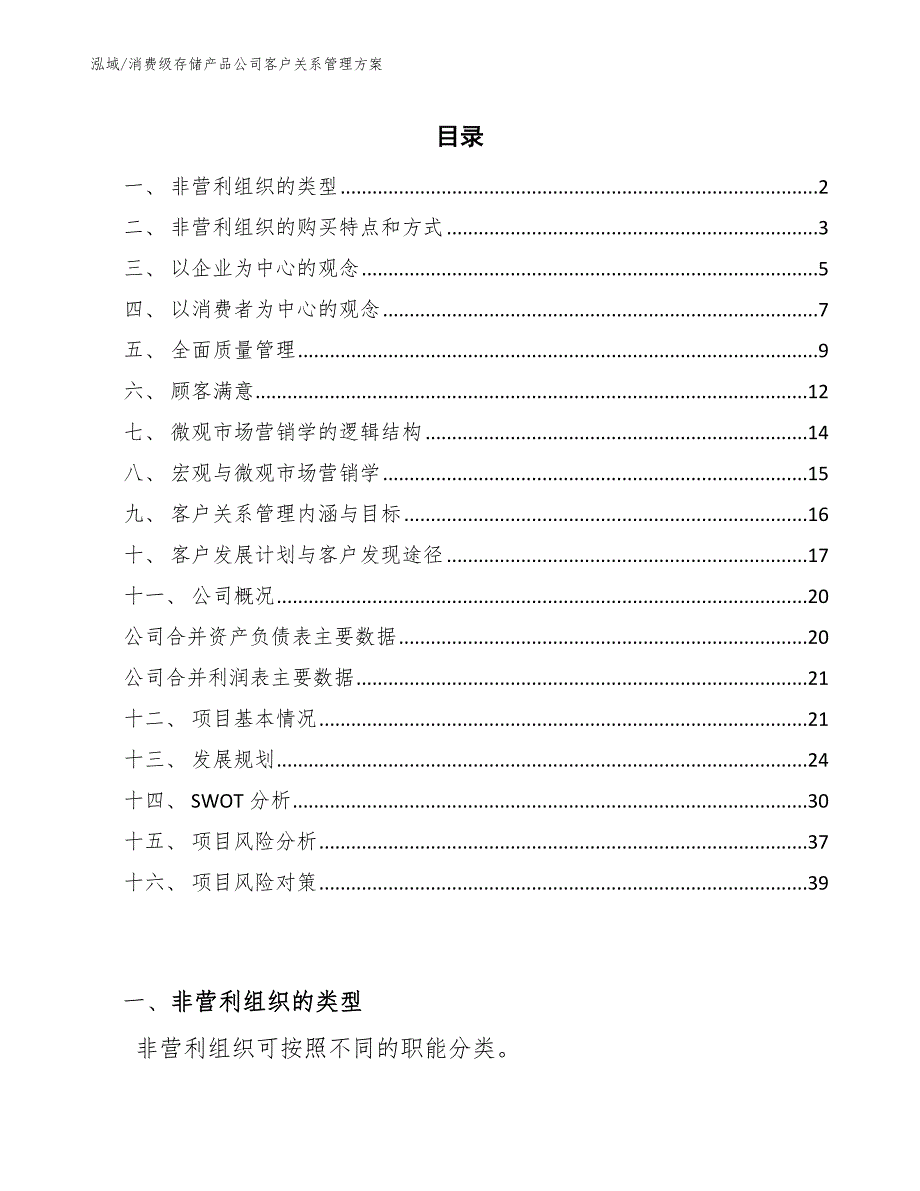 消费级存储产品公司客户关系管理方案（范文）_第2页