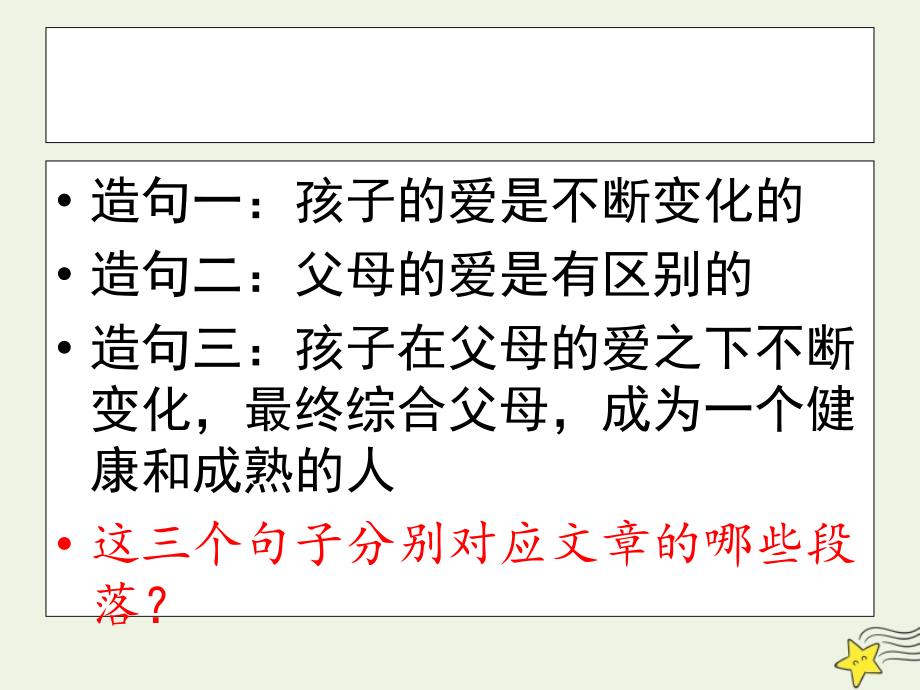 2020-2021学年高中语文 第三单元 9 父母与孩子之间的爱课件_第4页