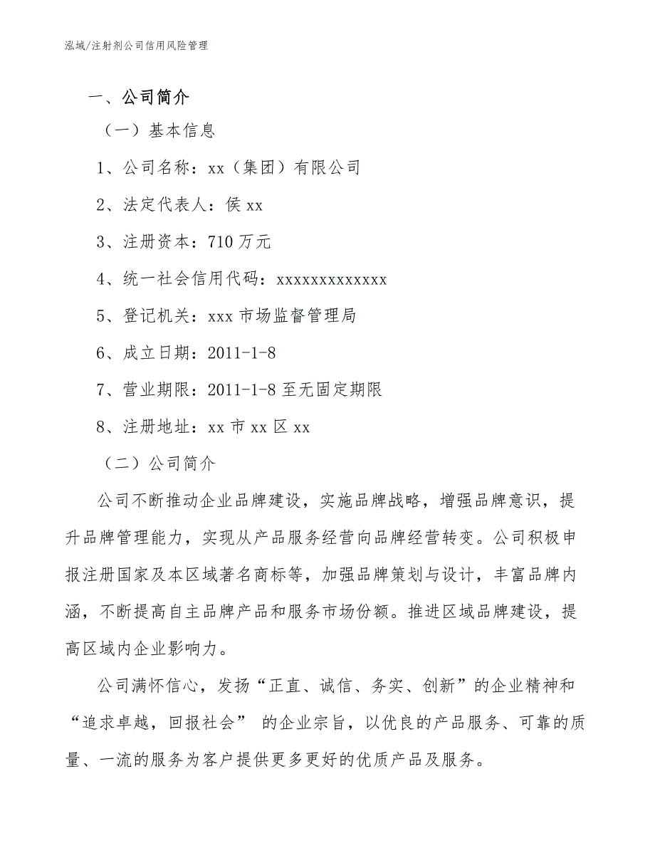 注射剂公司信用风险管理（范文）_第3页