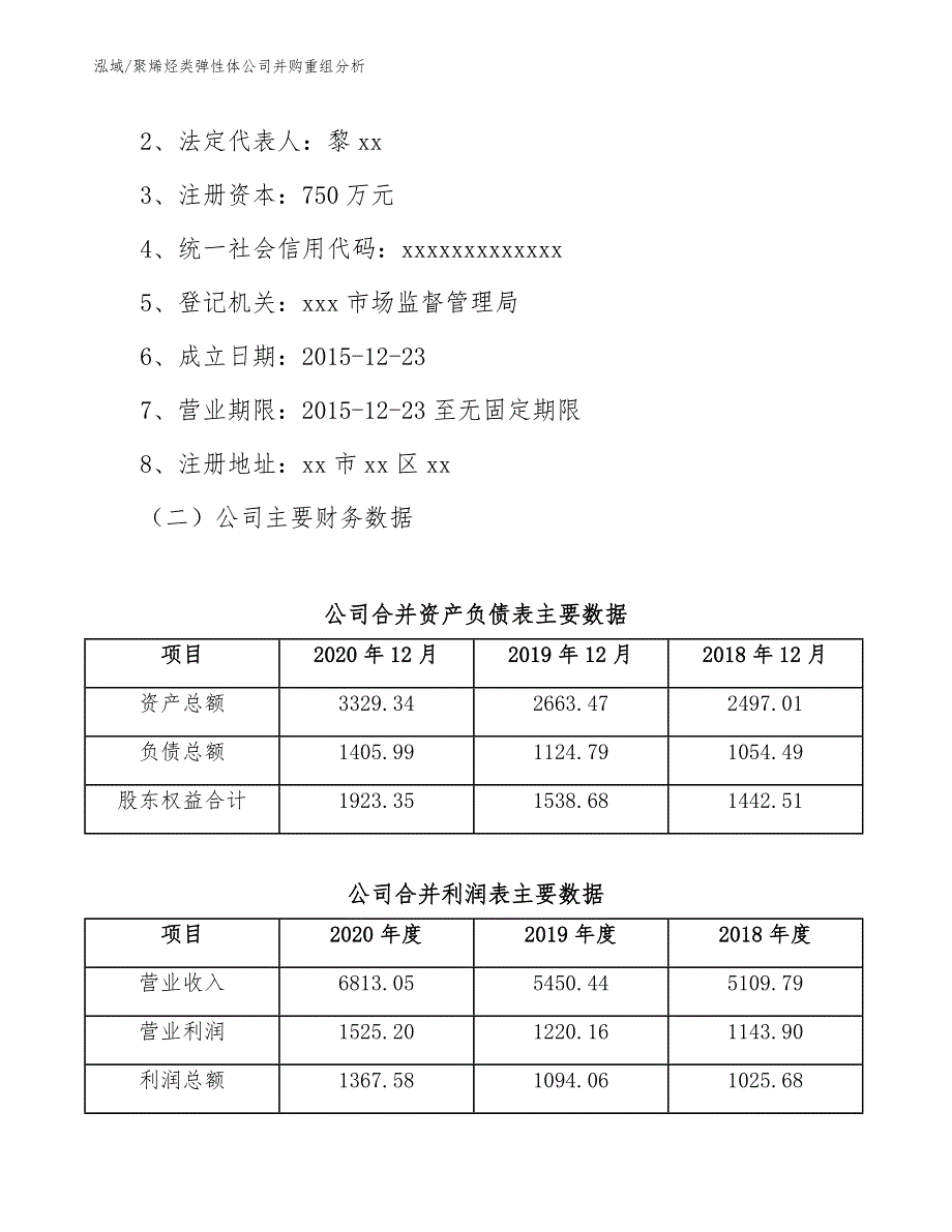 聚烯烃类弹性体公司并购重组分析_第3页