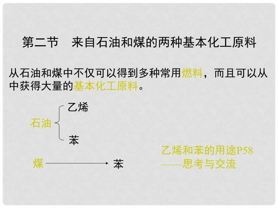 第二节 来自石油和煤的两种基本化工原料_第1页