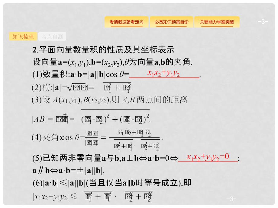 高考数学总复习 第五章 平面向量、数系的扩充与复数的引入 5.3 平面向量的数量积与平面向量的应用课件 理 新人教A版_第3页