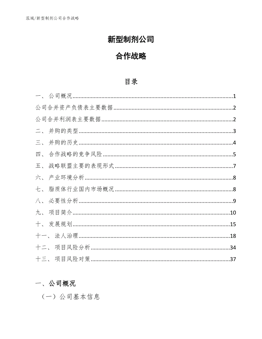 新型制剂公司合作战略_第1页