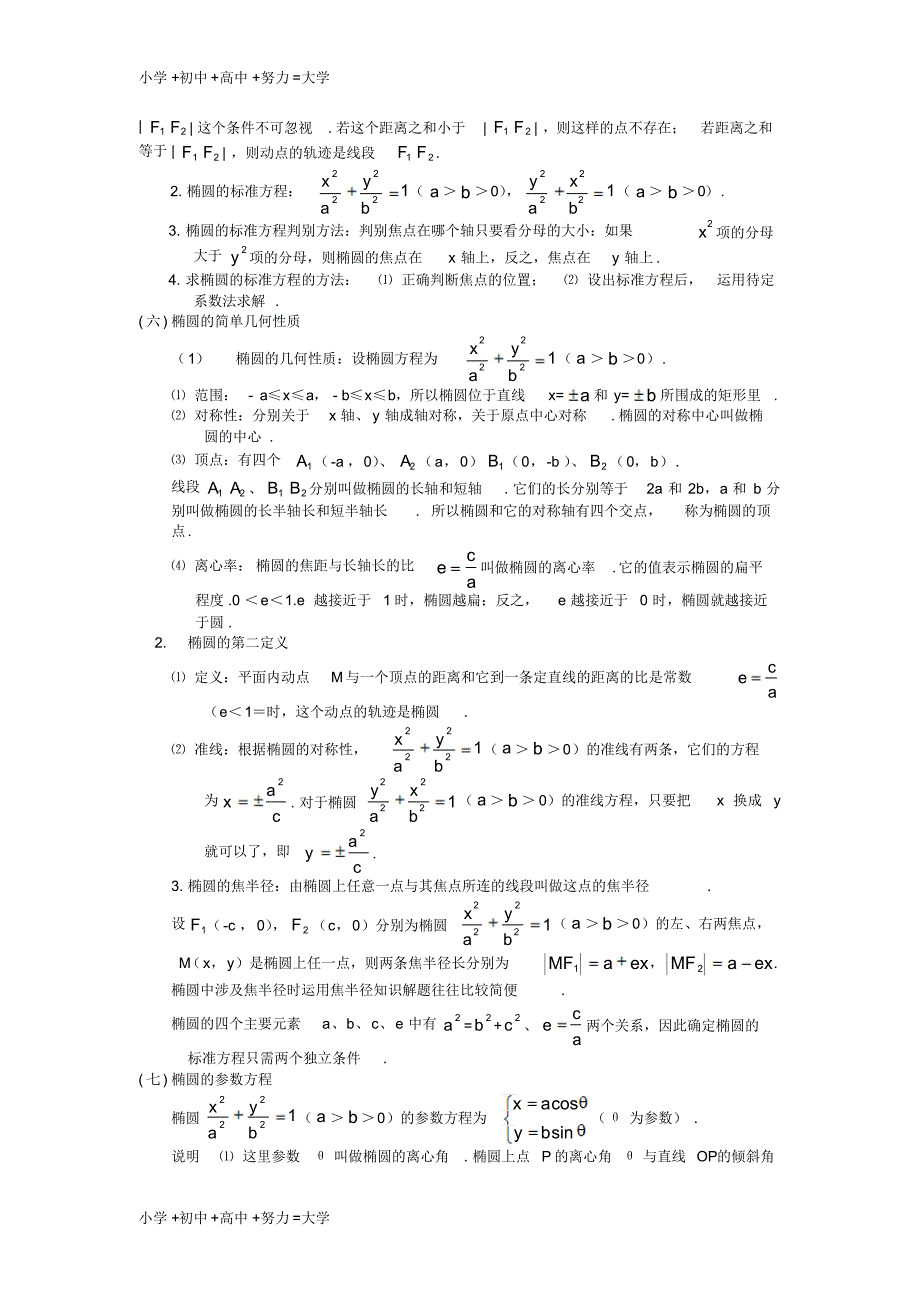 高三数学重点知识解析解析几何题型与分析教案_第3页