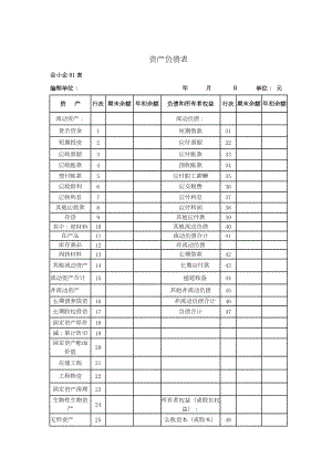 《资产负债表（适用执行小企业会计准则的企业）》