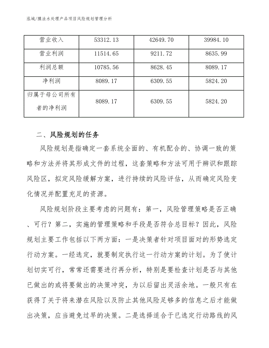 膜法水处理产品项目风险规划管理分析【范文】_第4页