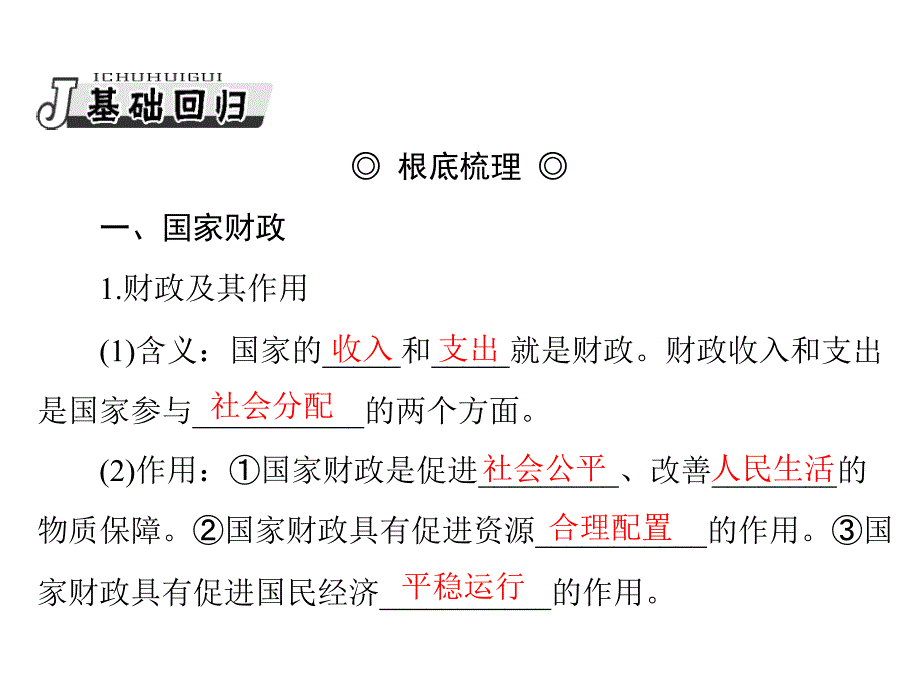 2013年高考政治一轮复习最新课件：必修1 第三单元 第八课 财政与税收_第2页