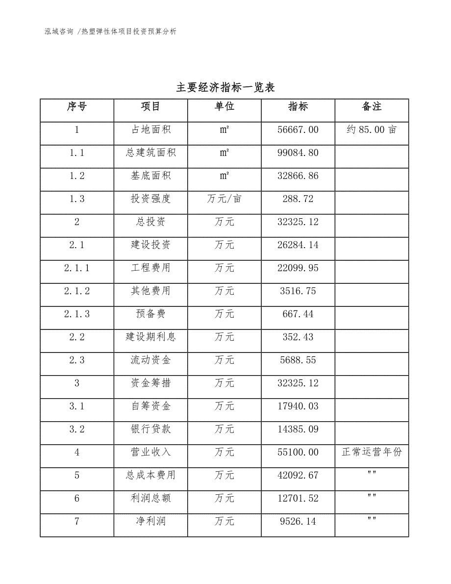 热塑弹性体项目投资预算分析_第5页