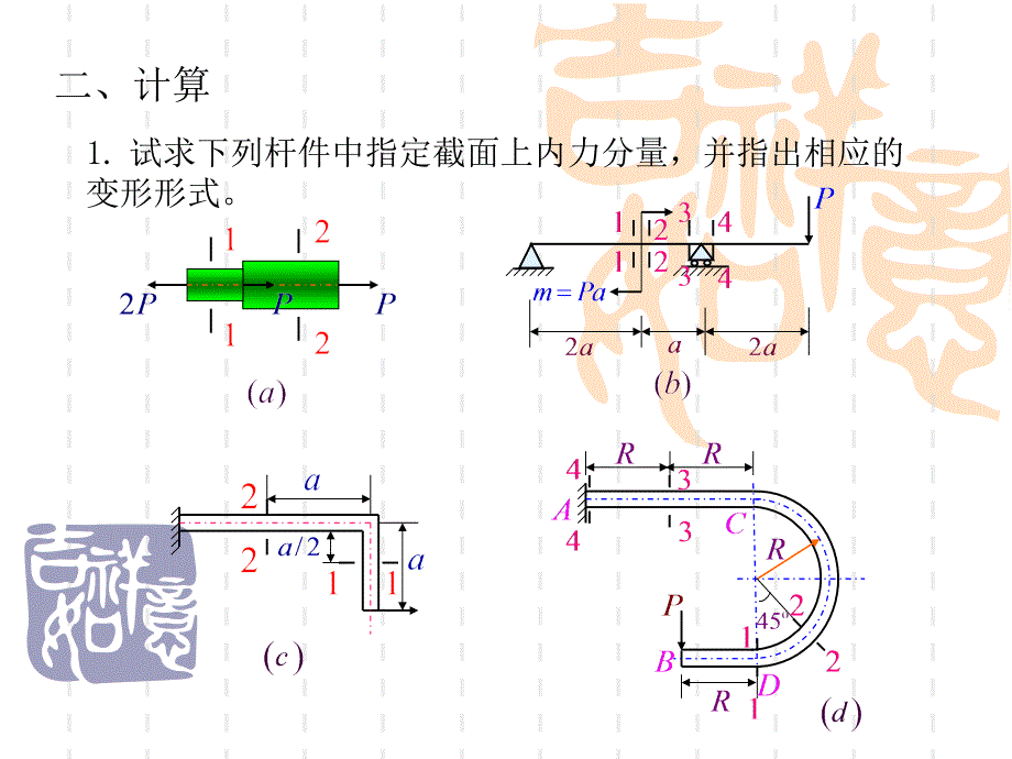 【重庆大学】材料力学习题集(超级好_内容全)_第4页