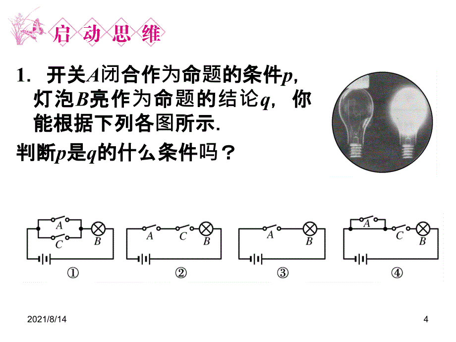 人教版数学高中2-1课件《充分条件与必要条件》_第4页