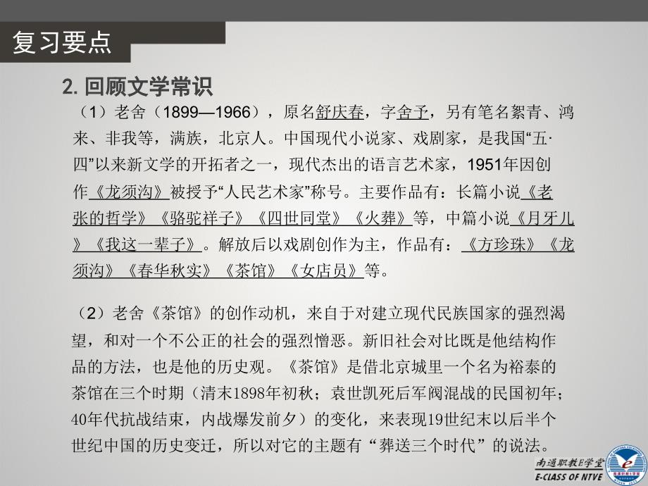 单招微课程PPT示例语文戏剧茶馆许小燕_第4页