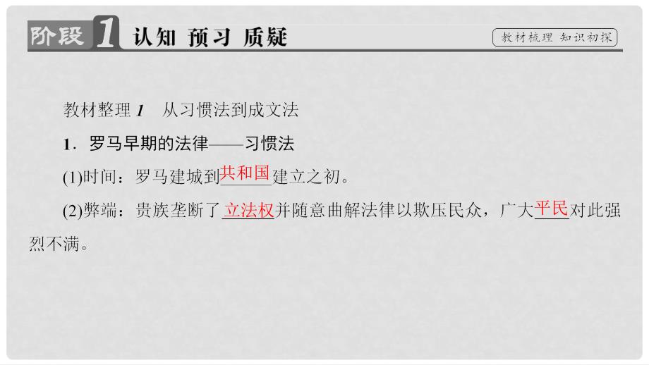 高中历史 专题6 古代希腊、罗马的政治文明 3 罗马人的法律课件 人民版必修1_第3页