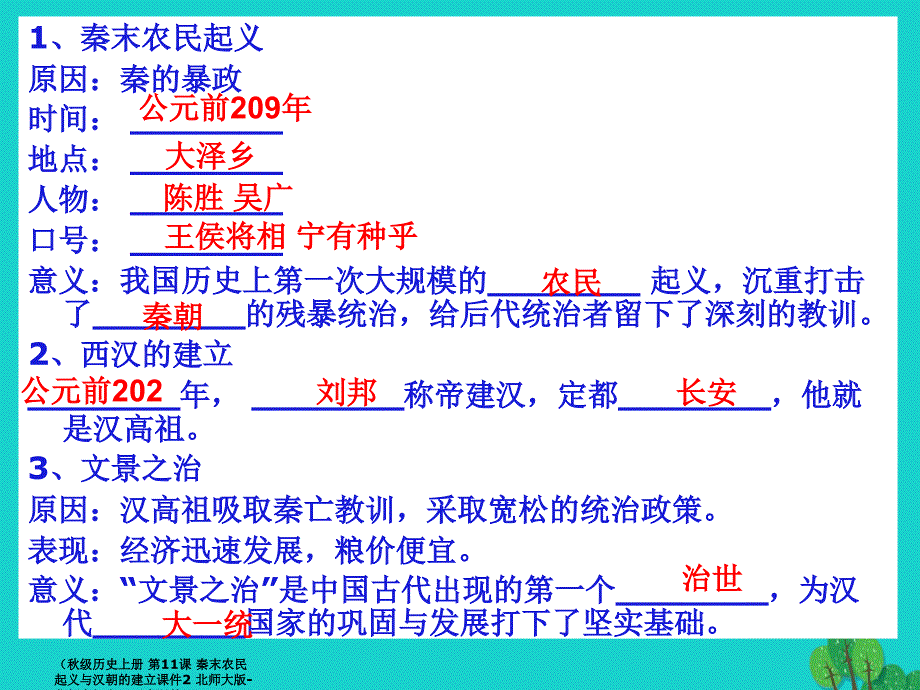 最新历史上册第11课秦末农民起义与汉朝的建立课件2_第3页