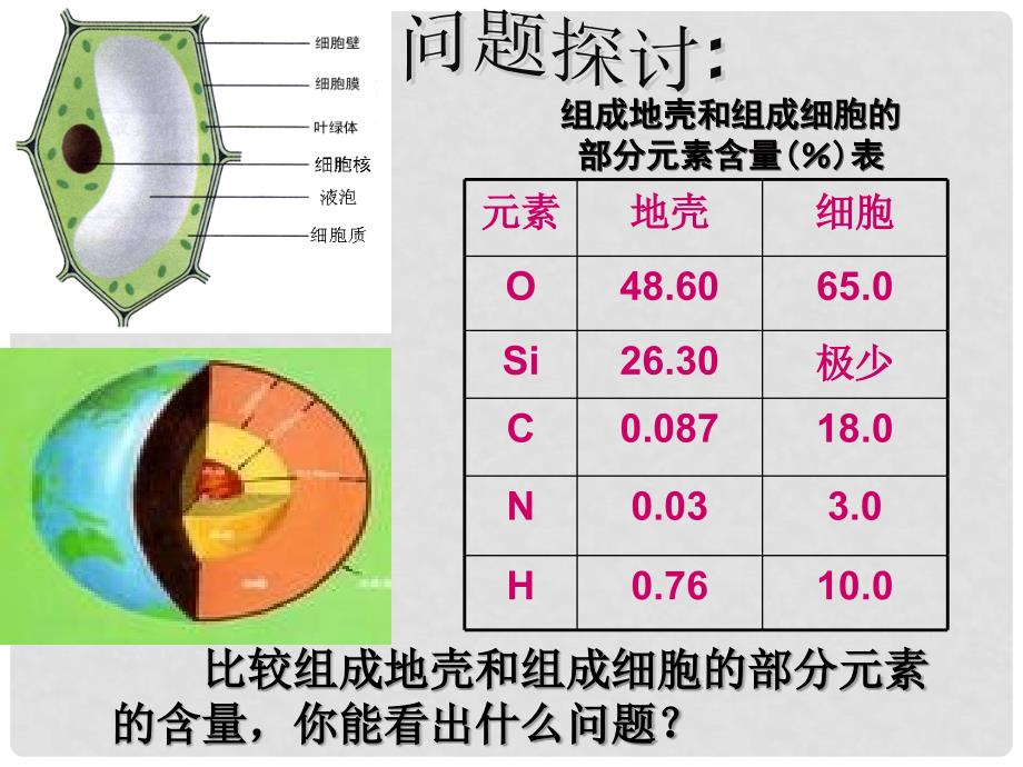 重庆市开县高中生物 第二章 组成细胞的分子 2.1 细胞一的元素和化合物课件 新人教版必修1_第2页