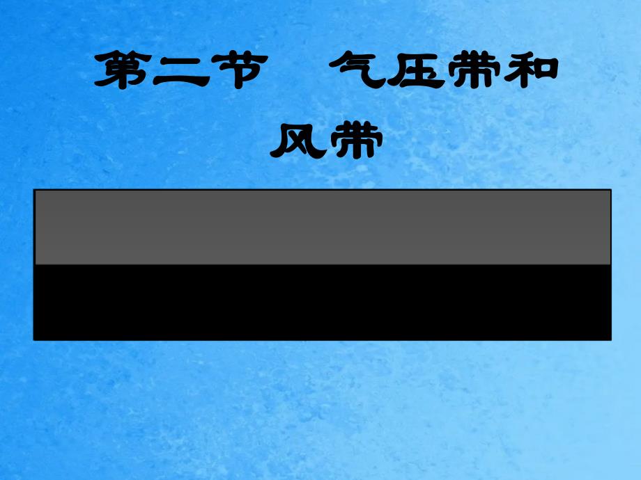 人教版高一地理必修一第二节气压带和风带教学ppt课件_第1页