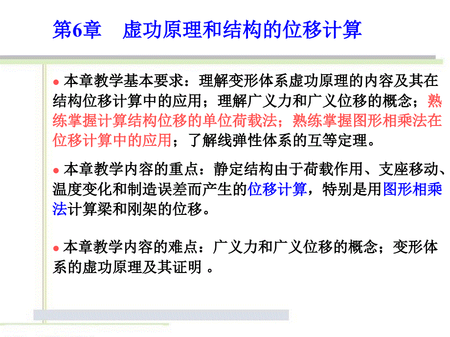 结构力学第七章虚功原理和结构的位移计算_第1页