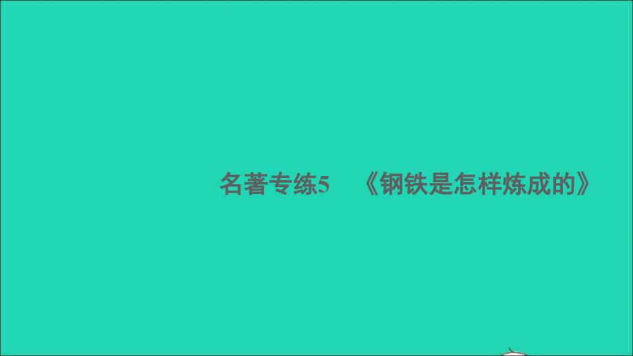 安徽专版八年级语文下册第五单元名著专练5钢铁是怎样炼成的作业课件新人教版_第1页