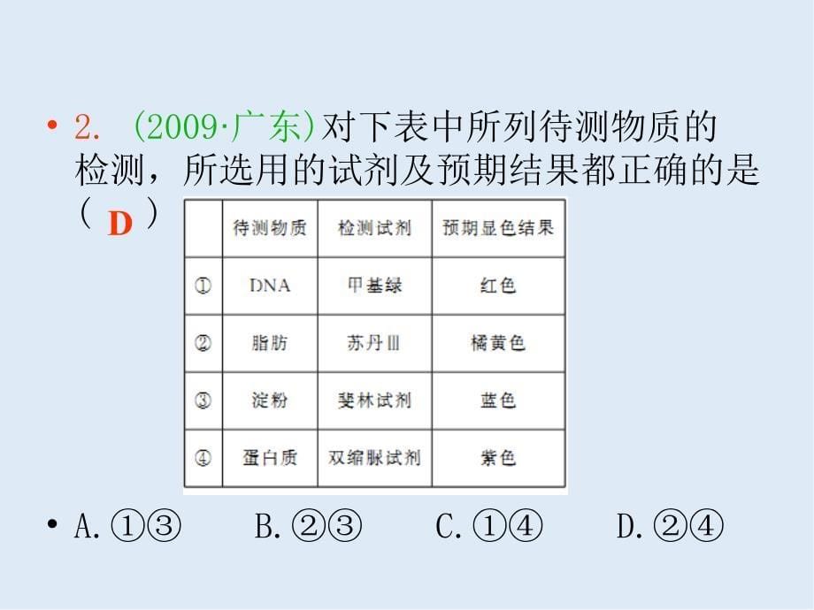 高三一轮复习生物人教山西用必修1课件：第2讲细胞中的元素和化合物细胞中的无机物_第5页